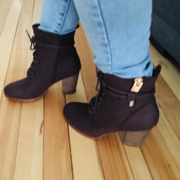 Burgundy fashion✨Booties - Picture 4 of 8